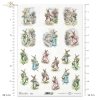 zające wielkanocne, vintage, retro, Wielkanoc, wiosna, zając, królik, króliki, pisanka, pisanki, jajka, dom, domek, wioska, miniatura, miniatury, easter bunny, Easter, spring, bunny, rabbit, rabbits, Easter egg, eggs, house, cottage, village